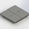 STAKKA Staalframe met HDPE deksel (4-delig) (Klasse A15) 915x915mm