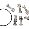 Boutenset M12 RVS304 incl. o-ring tbv. stijgbuis met flenzen