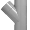 PVC T-stuk 45° met 3x lijmmof 