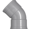 PVC Bocht 45 ° – 2x Rubbermanchet verbinding