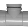 PVC Ontstoppingsstuk  Schroefdeksel, 2x Rubbermanchet