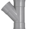 PVC T-Stuk Dubbelwandig  45° (3x Manchet)