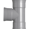 PVC T-Stuk Dubbelwandig  87° (3x Manchet)
