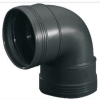 Wafix PP bocht 88,5 graden m/m zwart