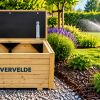 Prefab houten verdeler/pomp kast voor buiten