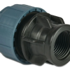 Jason Aansluitstuk PP 16 mm x 1/2" knel x binnendraad 16bar zwart/blauw DVGW/KIWA/WRAS/SVGW S1