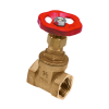 BONFIX Schuifafsluiter 2x  binnendraad + rood handwiel