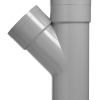 PVC T-stuk 45° met 2x lijmverbinding 