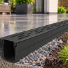 Lijngoot Smal pvc eindplaat gesloten
