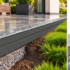 Lijngoot Smal pvc eindplaat met horizontale uitloop dia 50 mm