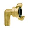 GEKA plus - Haaks slangkoppeling - messing - Ø19mm - ¾" pilaar - draaibaar. Max. werkdruk 40 bar.