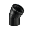 Wafix PP bocht 88,5 graden m/s zwart