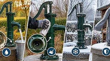 handwaterpomp winterklaar maken voorkom vorstschade
