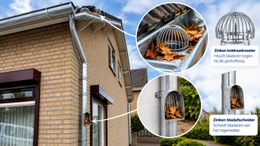 zinken regenwaterbescherming met bladafscheiders