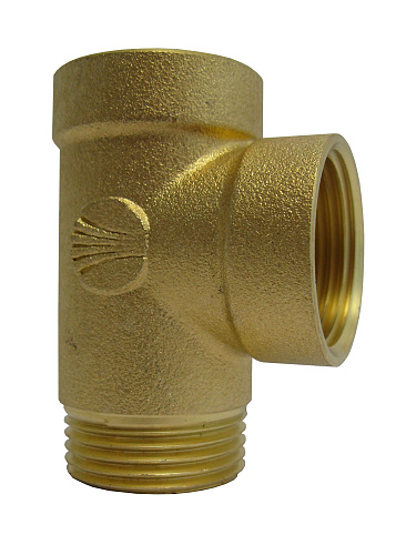 T-stuk messing 1"