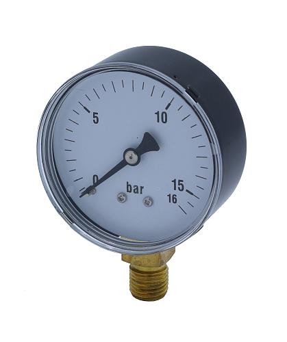 Manometer 0-16 bar 63 1/4" oa.