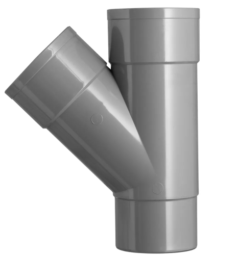 HWA T-stuk verjongd 2x lijmverbinding 45 graden