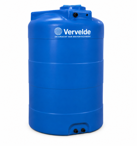 Elbi Vat LDPE blauw 500ltr WRAS type CV vertikaal
