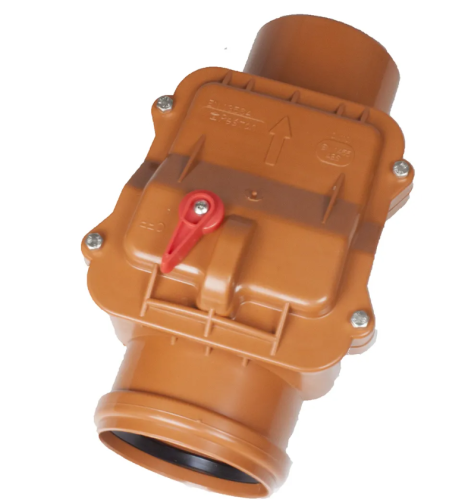 PVC Ontstoppingsstuk met Terugslagklep – Verjongd, 1x Rubbermanchet + 1x Lijmverbinding