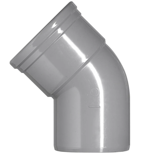 PVC Bocht 45° – 1x Rubbermanchet + 1x Lijmverbinding