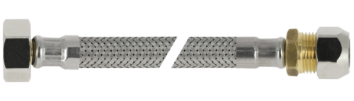 BONFIX RVS flex. aansluitleiding 35cm 1/2" bi.x 15mm knel