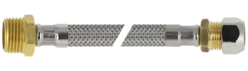 BONFIX RVS flexibele aansluitleiding 35 cm 3/8" bi. x  knel