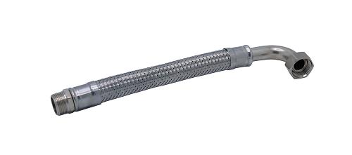 Slang 300mm 3/4" RVS haakse wartel