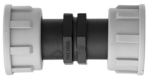 PP rechte koppeling 2 x swivel 1" bi.dr.