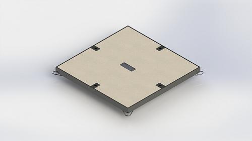 STAKKA AX-S Staalframe met gewapend beton deksel (1-delig) (B125) 610x610mm