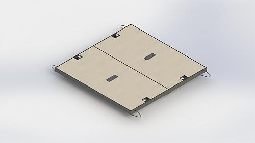 STAKKA AX-S Staalframe met gewapend beton deksel (2-delig) (B125) 915x915mm