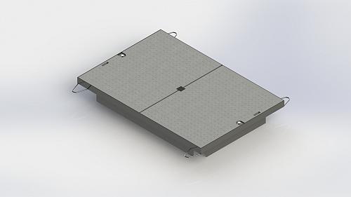 STAKKA Staalframe met HDPE deksel (2-delig) (Klasse A15) 915x610mm