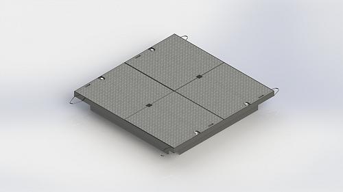 STAKKA Staalframe met HDPE deksel (4-delig) (Klasse A15) 915x915mm