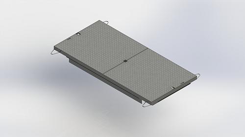 STAKKA Staalframe met HDPE deksel (2-delig) (Klasse A15) 1310x610mm