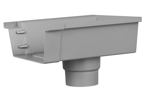 HWA PVC Bakgoot einduitloop rechts