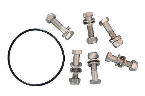 Boutenset M12 RVS304 incl. o-ring tbv. stijgbuis met flenzen