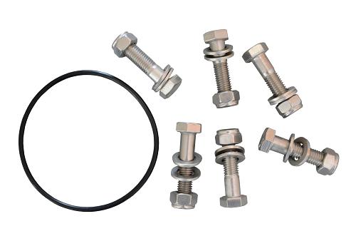 Boutenset M12 RVS304 incl. o-ring tbv. stijgbuis met flenzen
