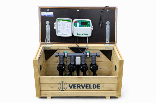 Prefab verdelerkast met computer, 4 zones - met pomp