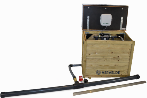 Prefab verdelerkast met computer, 6 zones -met pomp en sloot