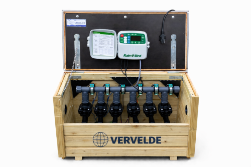 Prefab verdelerkast met computer, 6 zones - met pomp