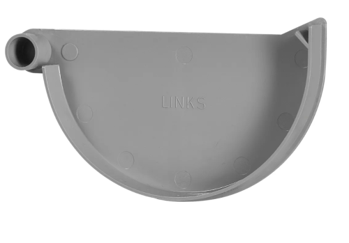 PVC kraalgoot eindstuk rechts