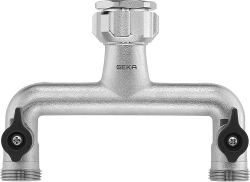 Geka Plus 2-weg waterverdeler messing chroom