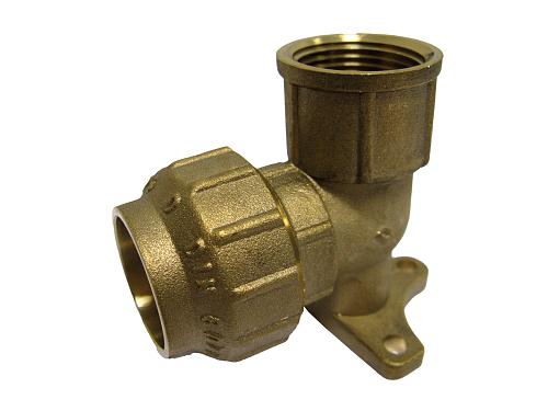 Muurplaat messing binnendraad