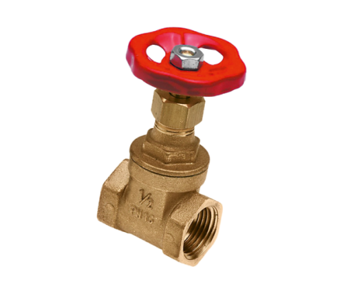 BONFIX Schuifafsluiter 2x binnendraad + rood handwiel