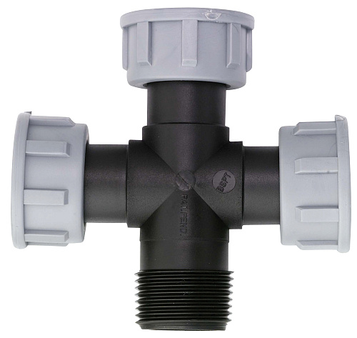 PP swivel kruisstuk 1" x 1"bu.dr.