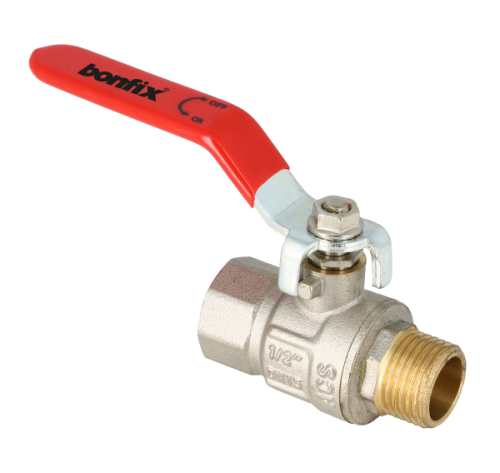 BONFIX Kogelkraan  bi.dr. x  bu.dr. + rode hendel PN25
