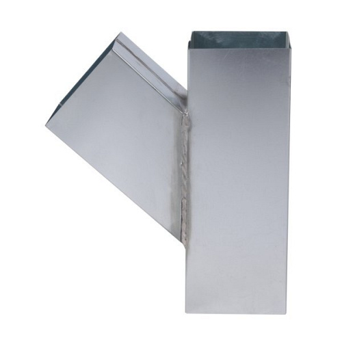 T-stuk - Zink - 45° - Vierkant 80 x 80 mm