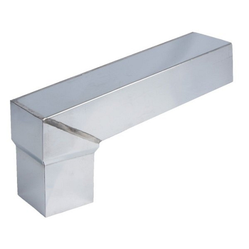 Stadsuitloop - Zink - 60 x 80 mm - Uitloop vierkant 80 x 80 mm
