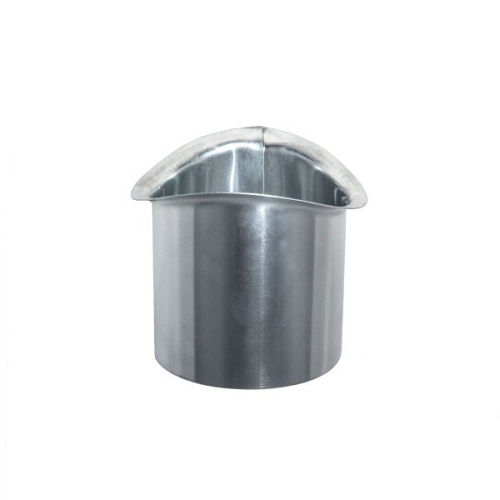 Tapeind voor mastgoot - Zink - t.b.v. buis 100 mm -L=ca. 9 cm