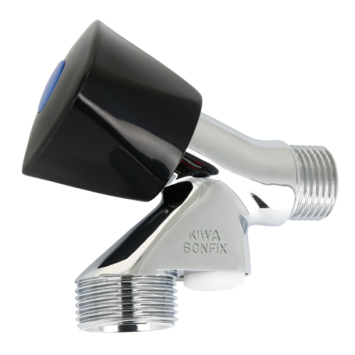 BONFIX Beluchterkraan met keerklep en zwarte knop