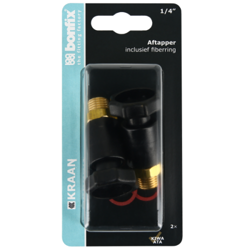 BONFIX Blister Aftapper 1/4" t.b.v. stopkr. incl. fiberring